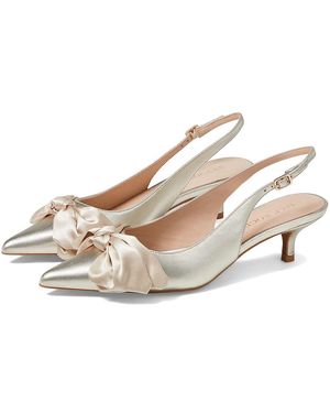 Jack Rogers Debra Slingback Kitten Heel (Platinum Nappa) High Heels - White