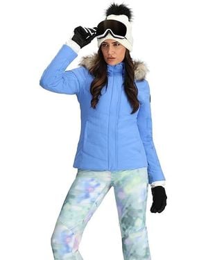 Obermeyer Tuscany Elite Jacket Clothing, Elastane/Faux Fur/Nylon - Blue