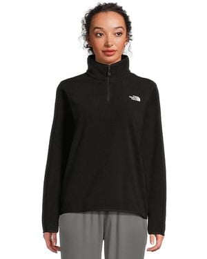 The North Face Glacier Fleece 1/4 Zip Jacket Coat, Polyester - Black