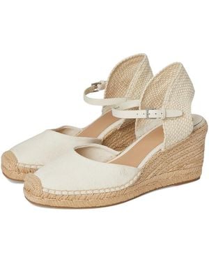 Ralph Lauren Robby Canvas Jute Espadrille Sandals Soft/Soft/Natural 9 B - Metallic