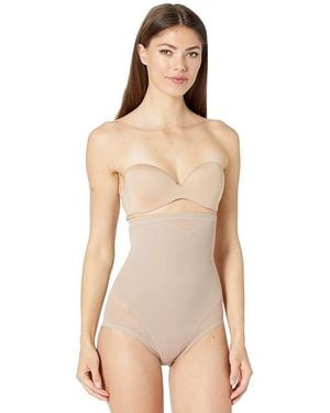 Miraclesuit Extra Firm Sexy Sheer Shaping Hi-Waist Brief Underwear, Cotton/Mesh/Nylon - Black