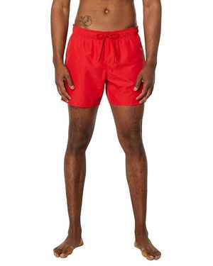 Lacoste Solid Elastic Waist Swim Trunks Swimwear/ Xl (Eur 7) Polyester - Red