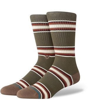 Stance Hill Top Crew Knee High Socks Shoes Xl (Us Shoe 14-17) Cotton/Nylon/Polyester - Black