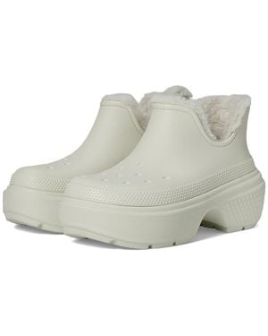 Crocs™ Stomp Lined Shorty Boots (Linen/Linen) Boots - Metallic