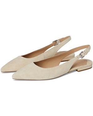 Ralph Lauren Londyn Suede Slingback Flat Flat Shoes 8 B - Natural