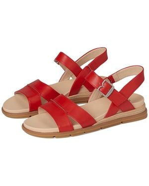 Dr. Scholls Timeless Fun Wedge Shoes, Faux Leather - Red