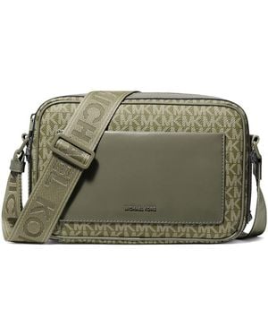 MICHAEL Michael Kors Maeve Large East West Pocket Xbody Cross Body Handbags, Polyester - Green