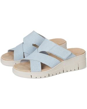 Vionic Uptown Sunset Wedge Shoes, Leather - Blue