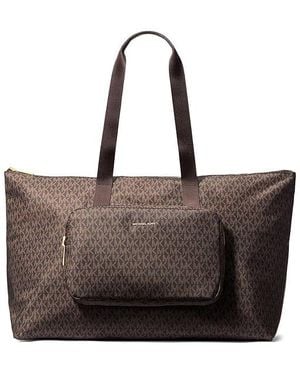 MICHAEL Michael Kors Tanner Large Reversible Packble Tote Tote Handbags, Polyester - Black