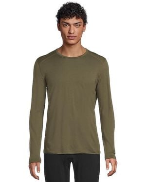 Icebreaker Oasis Mid-Weight Merino Long Sleeve Crewe Long Sleeve Pullover, Wool - Green