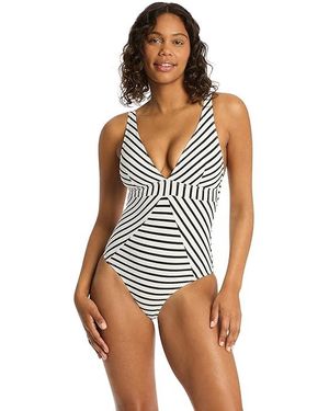 Sea Level Drift Paneled One Piece Swimsuit in White Lyst