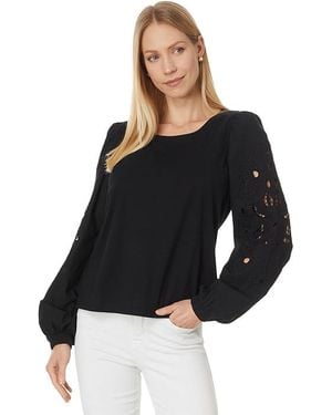 Lilly Pulitzer Isley Knit Top Clothing, Cotton - Black
