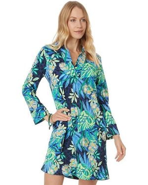 Lilly Pulitzer Chessie Upf 50+ Dress ( The Hottest Spot) Dress - Blue