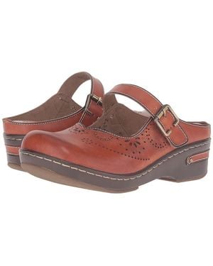 Spring Step Aneria (Camel) Clog/Mule Shoes - Multicolor