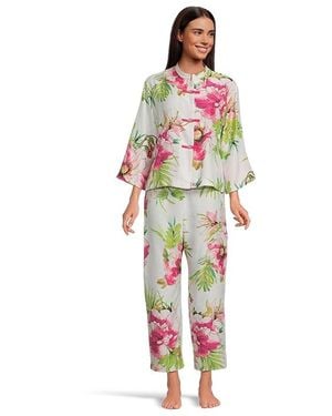 Natori Sonomi Mandarin Pajama Pajama Sets/Multi S 6-8) Polyester - Black