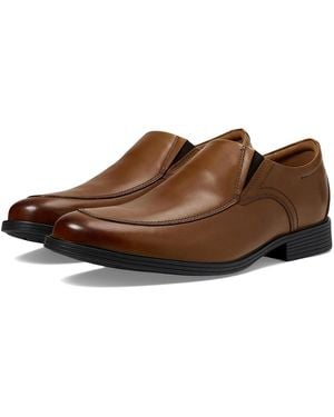 Clarks Whiddon Step (Dark Tan Leather) Shoes - Brown