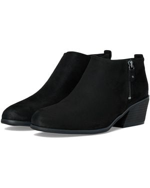 Dr. Scholls Lainey Western Short Boots Cowboy Boots, Textile - Black