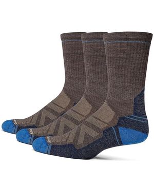 Smartwool Hike Light Cushion Crew Socks Multipack Crew Cut Socks Shoes Md Shoe 6-8.5) Merino/Mesh/Nylon - Gray