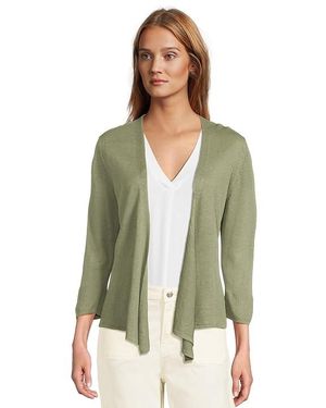 Tommy Bahama Addison Linen Rayon Cardigan Clothing Sm (Us 4-6) Linen/Viscose - Green