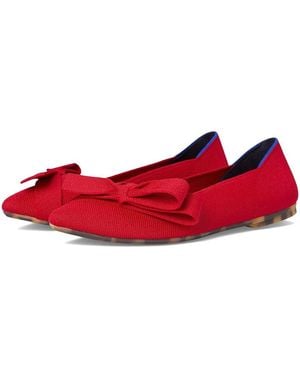 Rothy's The Bow Point Ii Slip-On Dress Shoes - Red