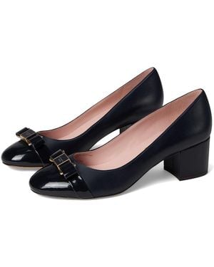 Kate Spade Bowdie Smooth Leather Ballet Pump Shoes - Blue
