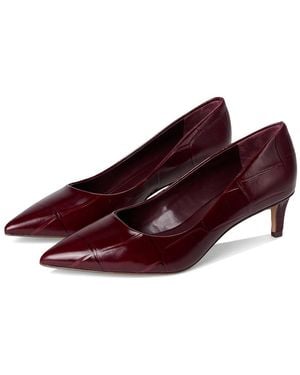 Vince Camuto Kehlia Kitten Heel Pump High Heels, Leather - Red