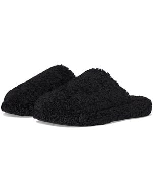 Fitflop Iqushion D-Luxe Padded Teddy Mules (All) Slippers - Black