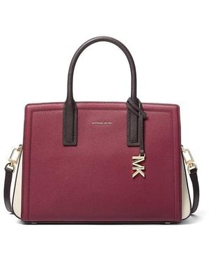 MICHAEL Michael Kors Laila Medium Satchel Satchel Handbags, Leather - Purple
