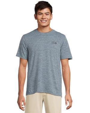 Mountain Hardwear Sunblockertm Short Sleeve Clothing, Polyester - Blue