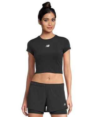 New Balance Nb Harmony Fitted T-Shirt Workout, Polyester/Spandex - Black