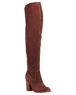 Kelsi Dagger Brooklyn Logan Over The Knee Boot Shoes, Suede - Black