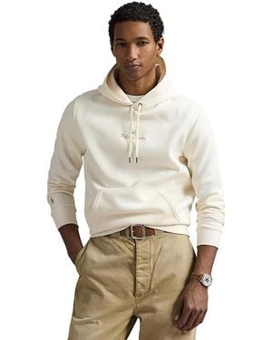 Polo Ralph Lauren Logo Double-Knit Hoodie Clothing, Cotton/Polyester - Black