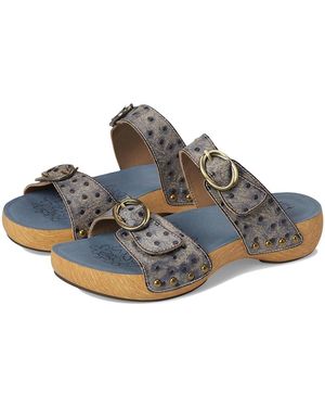 Spring Step Nostalgish Wedge Shoes, Leather - Blue