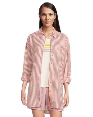 Faherty Haze Shirtdress Dress, Cotton - Pink