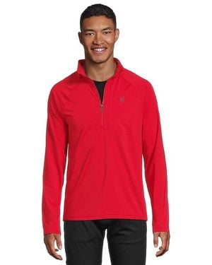 Spyder Gridweb Fleece 1/2 Zip Clothing Elastane/Fleece/Polyester - Red