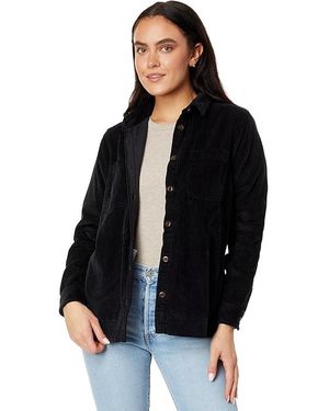 L.L. Bean Comfort Corduroy Relaxed Shirt Long Sleeve (Midnight) Clothing - Black