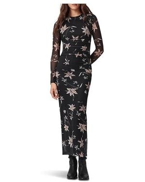 AllSaints Caia Mesh Dress Dress Uk 16 (Us 12) Elastane/Polyester - Black