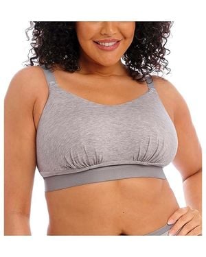 Elomi Downtime Non-Wired Full Figure Bra ( Marl) Bra - Gray