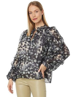 Marie Oliver Haley Blouse (Jade Speckle) Clothing - Black