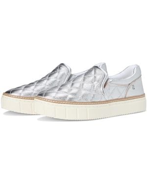 Vince Camuto Romie Quilted Slip-On Platform Sneakers Shoes, Leather - White