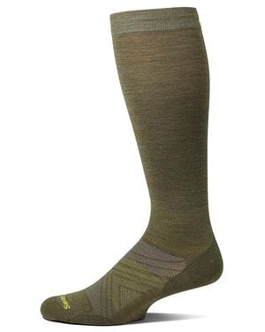 Smartwool Ski Zero Cushion Over-The-Calf Socks (Winter Moss) No Show Socks Shoes - Black