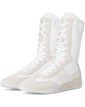 Steve Madden Paxtin Shoes, Suede/Textile - White