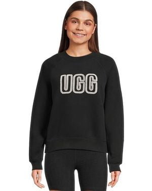 UGG Logo Crewneck Sweatshirt, Cotton/Polyester - Black