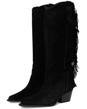 Free People Faith Fringe Western Boots Boots - Black