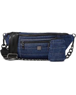 Think Royln Sister Sling (Stone Washed Denim) Cross Body Handbags - Black