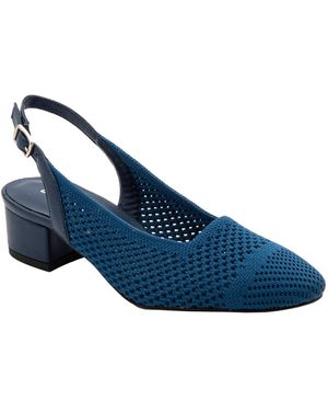 David Tate Glenna High Heels 8.5 N (Aa) Leather/Rubber - Blue