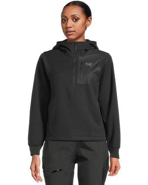 Arc'teryx Aestas Pullover Hoodie Sweatshirt, Polyester - Black
