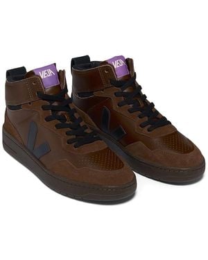 Veja V-95 Lace-Up Boots Walnut/ Leather/Rubber - White