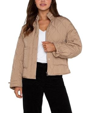 Liverpool Los Angeles Quilted Jacket With Zip Out Hood Hourglass Quilted Woven Vest, Polyester - Black