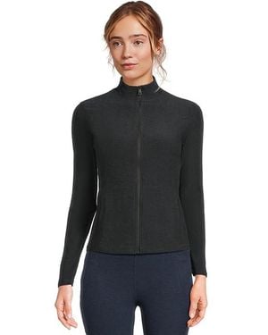 Beyond Yoga Spacedye On The Go Mock Neck Jacket Clothing, Spandex/Polyester - Black